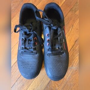 Black and Red Flat or Clip Pedal Bike Shoes